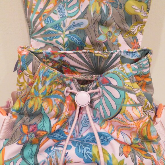 Women Backpack Cotton Roomy Lightweight Rain Forest Canopy Pastel Vera Bradley main image 3